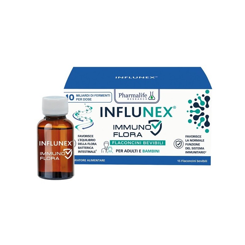 INFLUNEX IMMUNO FLORA 15 FLACONCINI