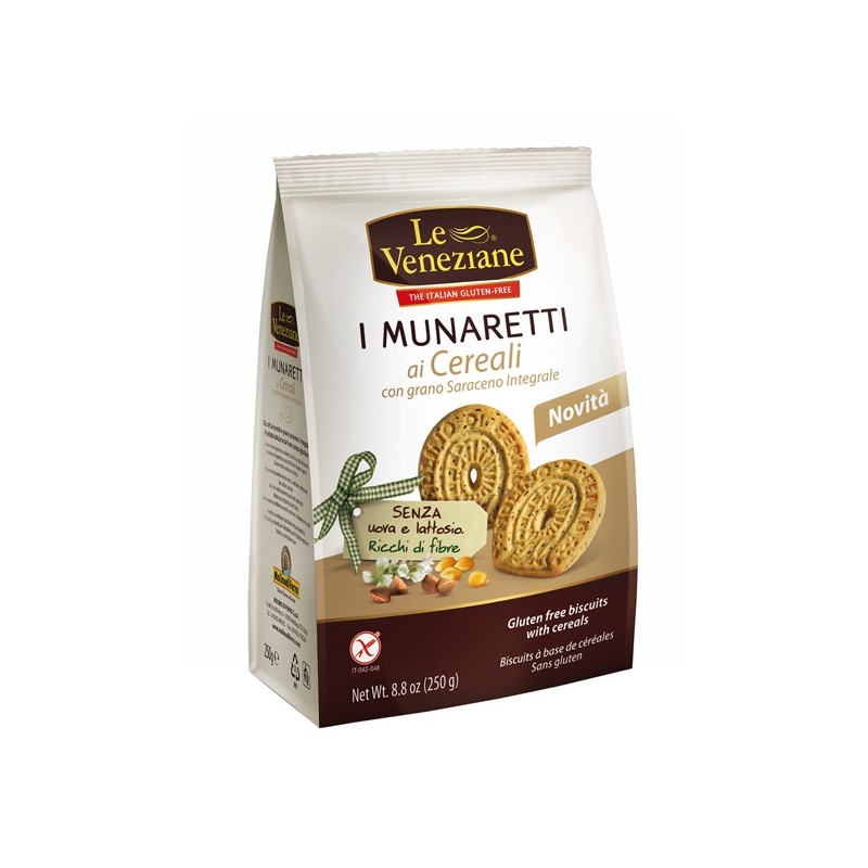 LE VENEZIANE MUNARETTI BISCOTTI CEREALI GRANO SARACENO INTEGRALE 250 G LE VENEZIANE MUNARETTI BISCOTTI CEREALI GRANO SARACENO INTEGRALE 250 G