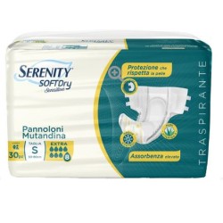 SERENITY PANNOLONE MUTANDINA SD SENSITIVE EXTRA TAGLIA L 30 PEZZI