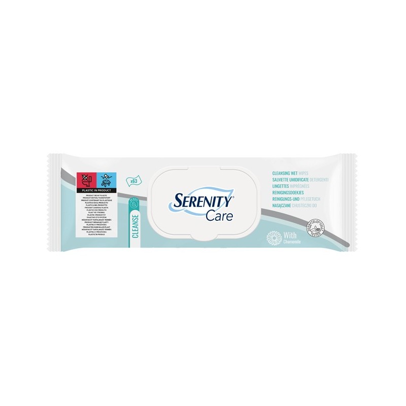 SERENITY CARE SALVIETTE UMIDIFICATE DETERGENTI 63 PEZZI