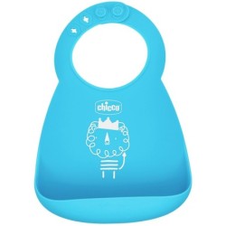 CHICCO BAVAGLIA SILICONE AZZURRO