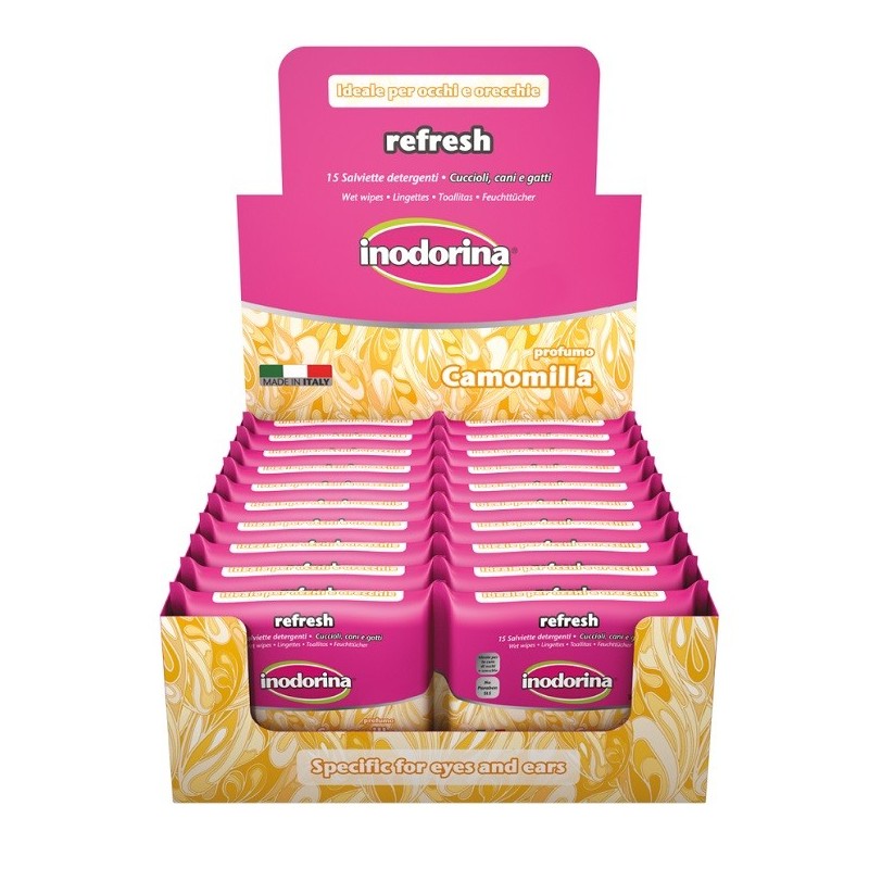 INODORINA SALVIETTE CAMOMILLA OCCHI E ORECCHIE 15 PEZZI