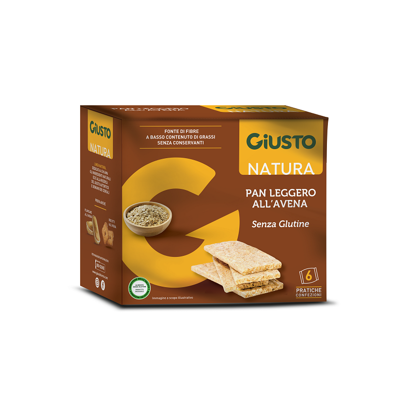 GIUSTO SENZA GLUTINE PANLEGGERO ALL'AVENA 6 CONFEZIONI DA 25G