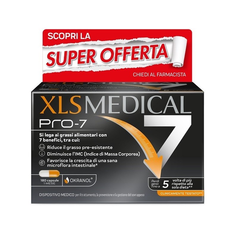 XLS MEDICAL PRO-7 180 CAPSULE TAGLIO PREZZO