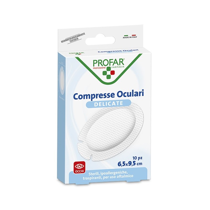 COMPRESSA OCULARE CON GARZA ANTIADERENTE 6,5X9,5 CM 10 PEZZI PROFAR