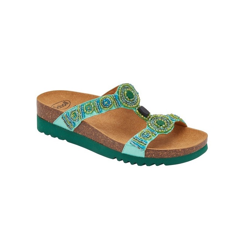 CALZATURA NEW BOGOTA' WEDGE SATIN+BEADS W EMERALD/GREEN 36 CALZATURA NEW BOGOTA' WEDGE SATIN+BEADS W EMERALD/GREEN 36
