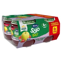 HERO SOLO OMOGENEIZZATO MELA FRAGOLA E MIRTILLO 4X120 G