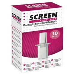 SCREEN ALCOL TEST BOCCAGLI ETILOMETRO BACTRACK RICARICA 10 PEZZI