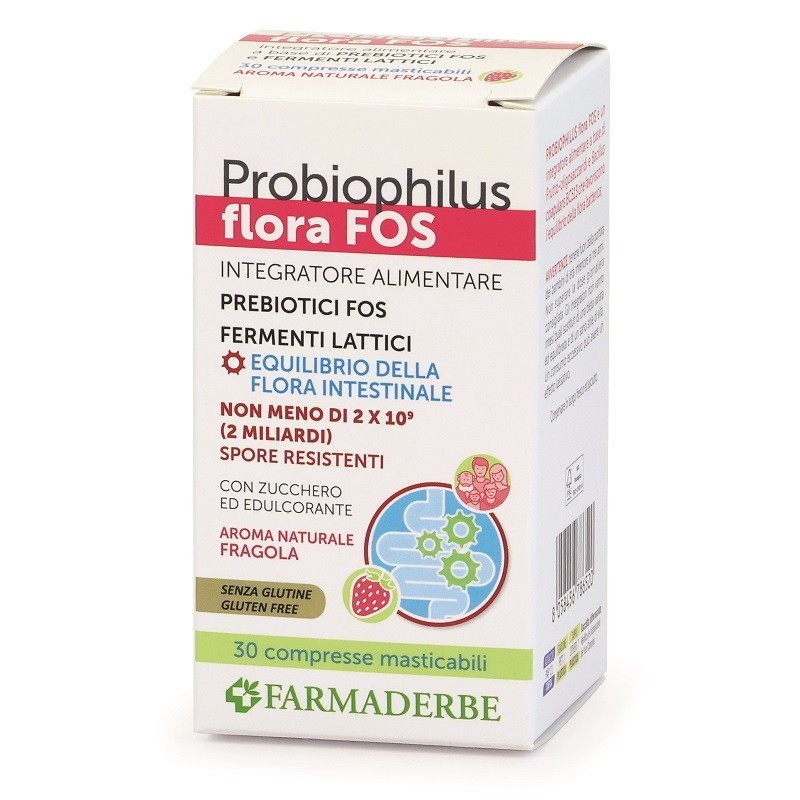PROBIOPHILUS FLORA FOS 30 COMPRESSE MASTICABILI DA 1,6 G