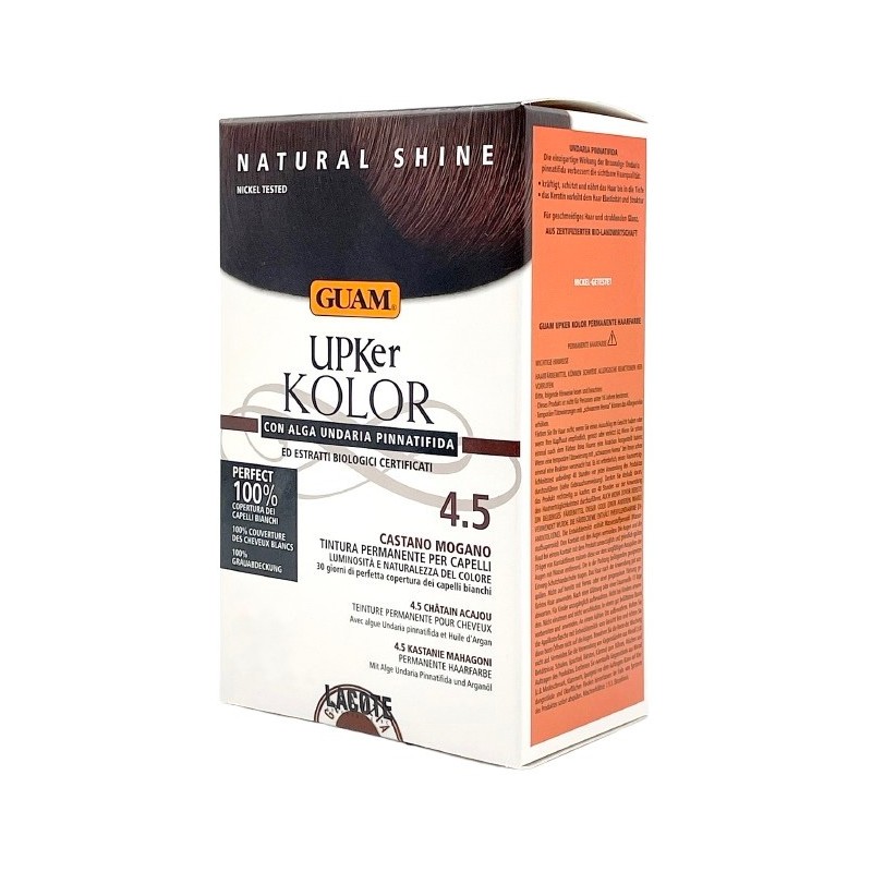 GUAM UPKER KOLOR TINTA CAPELLI 4,5 CASTANO MOGANO CON ALGA UNDARIA PINNATIFIDA