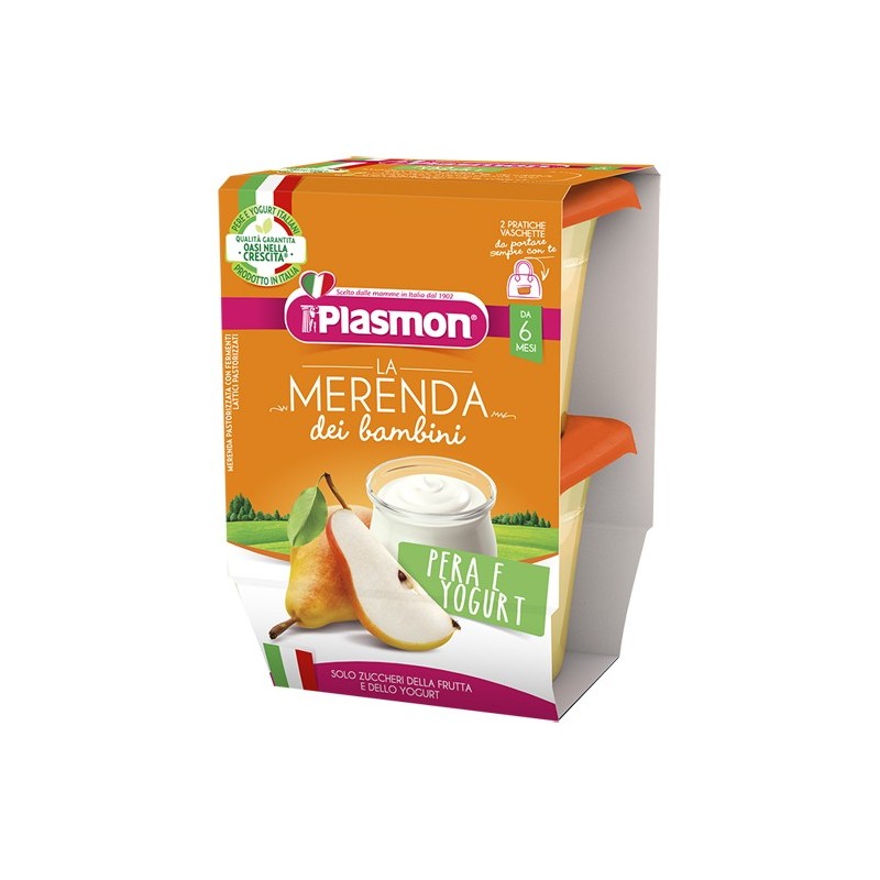 PLASMON LA MERENDA DEI BAMBINI SAPORI DI NATURA PERA YOGURT ASETTICO 2 X 120 G