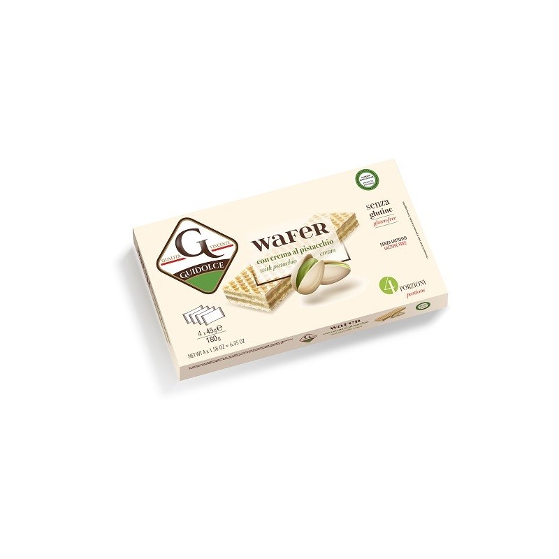 WAFER CON CREMA AL PISTACCHIO 4 PORZIONI X 45 G