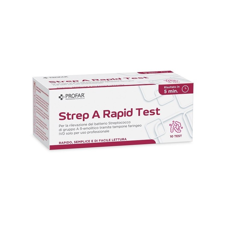 PROFAR TEST STREPTOCOCCO CON CASSETTA A POZZETTO 10 PEZZI PROFAR TEST STREPTOCOCCO CON CASSETTA A POZZETTO 10 PEZZI