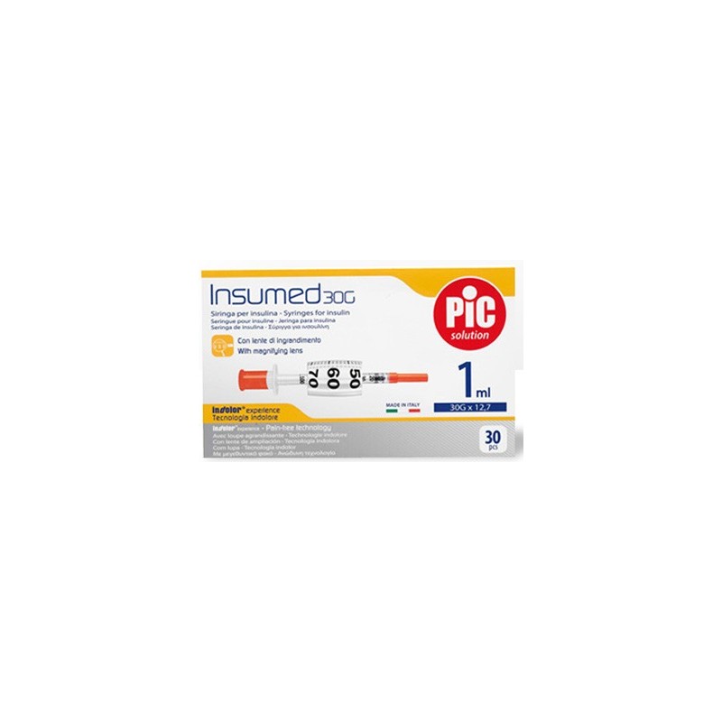SIRINGA PER INSULINA PIC 1 ML 100 UI AGO 28 GAUGE 1/2
