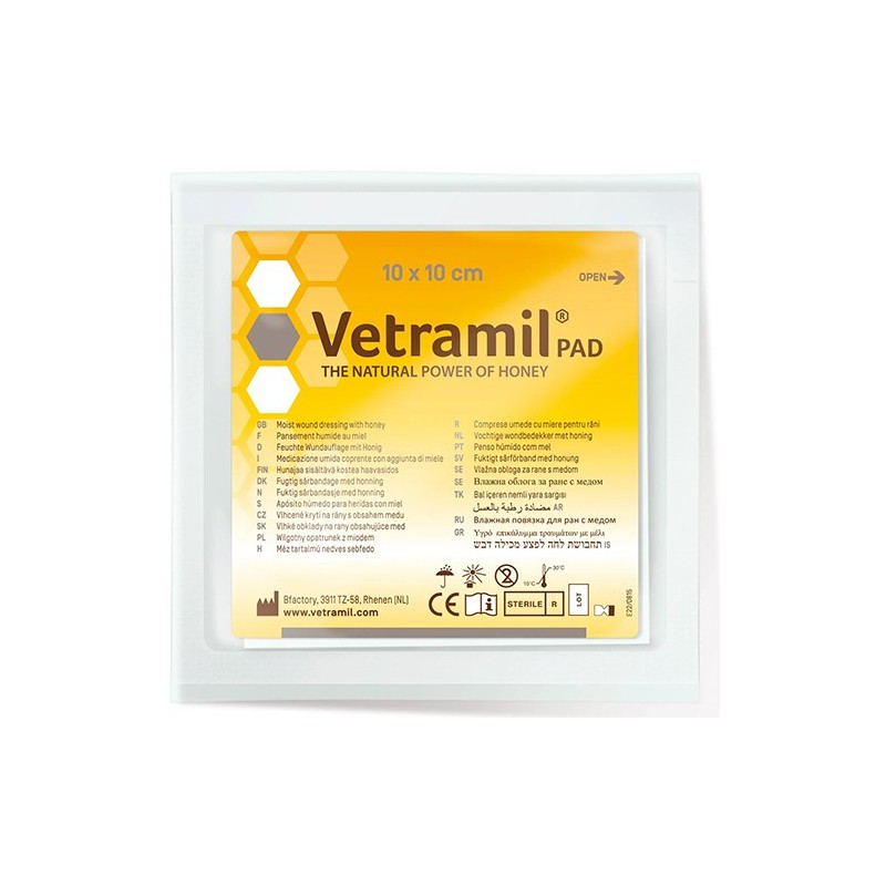 VETRAMIL PAD GARZA 10 X 10CM 5 PEZZI USO VETERINARIO