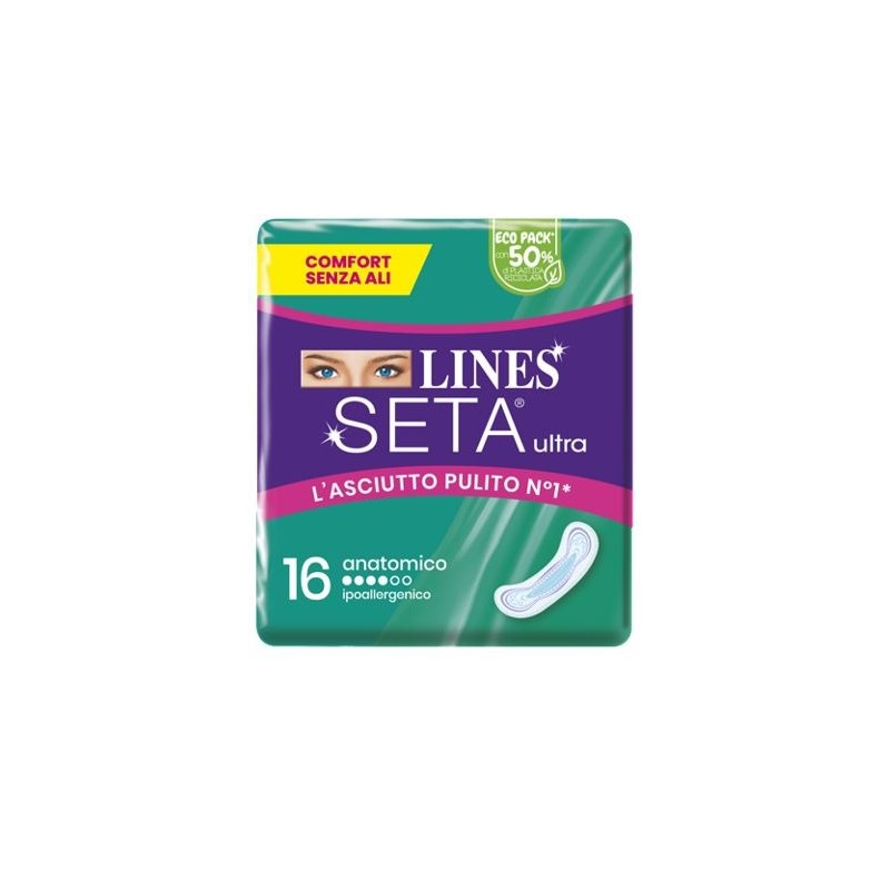 LINES SETA ULTRA ASSORBENTI ANATOMICO CP 16 PEZZI