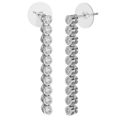 BJT419 ORECCHINI SNAKE/CRISTALLI BIANCHI 30MM STAINLESS STEEL