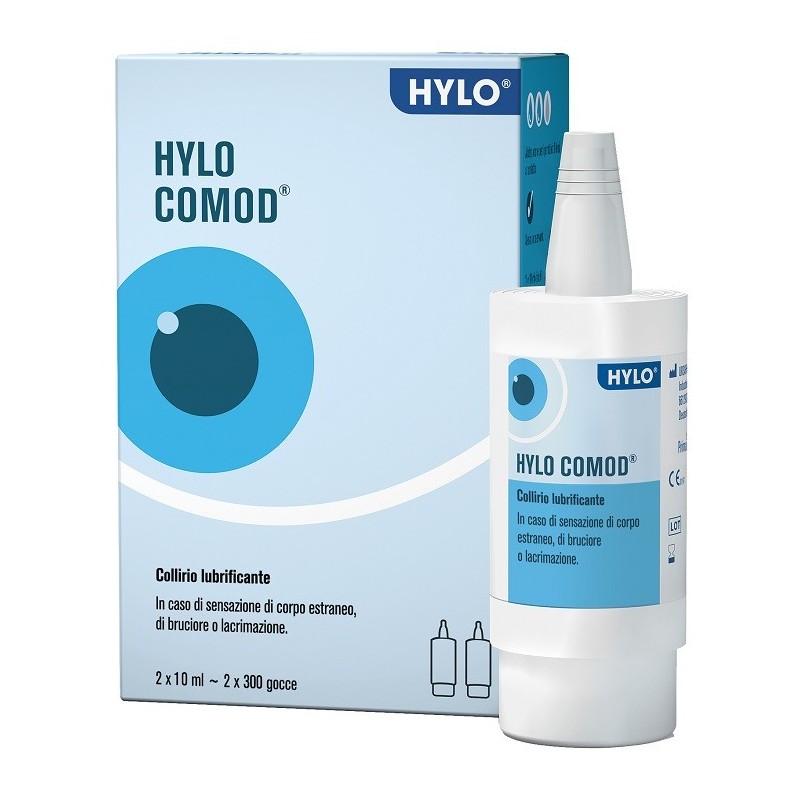 HYLO-COMOD GOCCE OCULARI IALURONATO DI SODIO 0,1% 2 FLACONC INI DA 10 ML