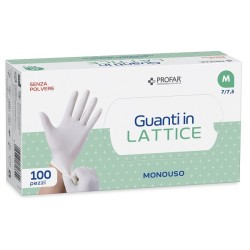 PROFAR GUANTO IN LATTICE SENZA POLVERE M 100 PEZZI