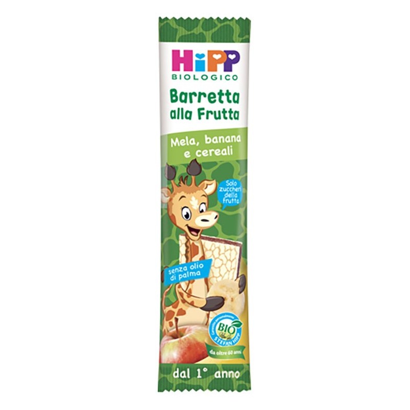 HIPP BIO BARRETTA ALLA FRUTTA MELA/BANANA/CEREALI 23 G