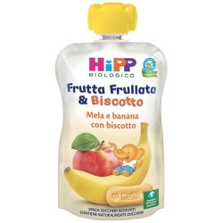 HIPP BIO FRUTTA FRULLATA&BISCOTTO MELA BANANA BISCOTTO 90 G