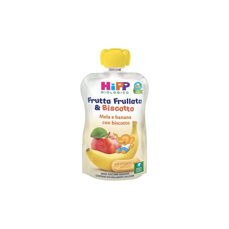 HIPP BIO FRUTTA FRULLATA&BISCOTTO MELA BANANA BISCOTTO 90 G
