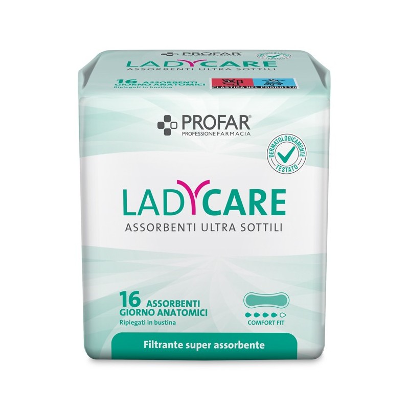 LADYCARE ASSORBENTI GIORNO ANATOMICI 16 PEZZI PROFAR