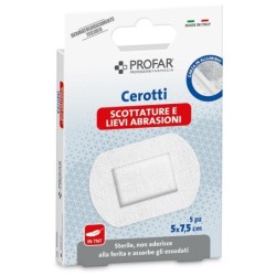 CEROTTI PROFAR SCOTTATURE E LIEVI ABRASIONI IN TNT 5X7,5CM 5 PEZZI
