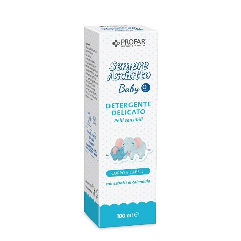 PROFAR SEMPRE ASCIUTTO DETERGENTE DELICATO CORPO CAPELLI BABY 100 ML