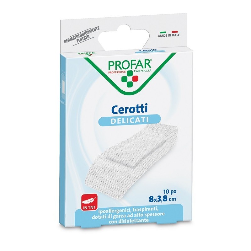 CEROTTO TESSUTO NON TESSUTO DELICATO SUPER 8X3,8 CM 10 PEZZI PROFAR