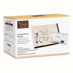 FIOCCHI DI RISO COFANETTO RELAX LATTE DETERGENTE 140 ML + CREMA VISO 30 ML PROTETTIVA + ACQUA NON ACQUA SALVIETTE DETERGENTI 60