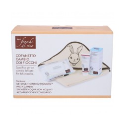 FIOCCHI DI RISO COFANETTO CAMBIO DETERGENTE INTIMO MIODERM 240 ML + PASTA CAMBIO 100 ML + ACQUA NON ACQUA SALVIETTE DETERGENTI 6