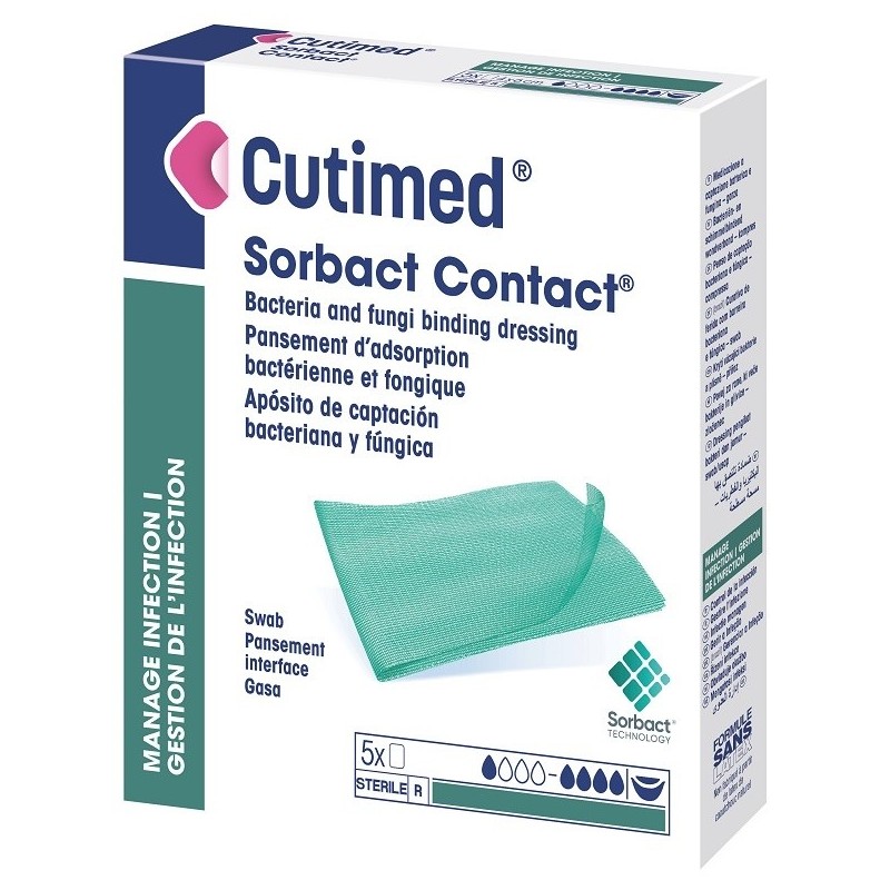MEDICAZIONE IDROFOBICA CUTIMED SORBACT CONTACT 7X9 CM 5 PEZZI