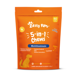 ZESTY PAWS 5 IN 1 60 CHEWS TURKEY