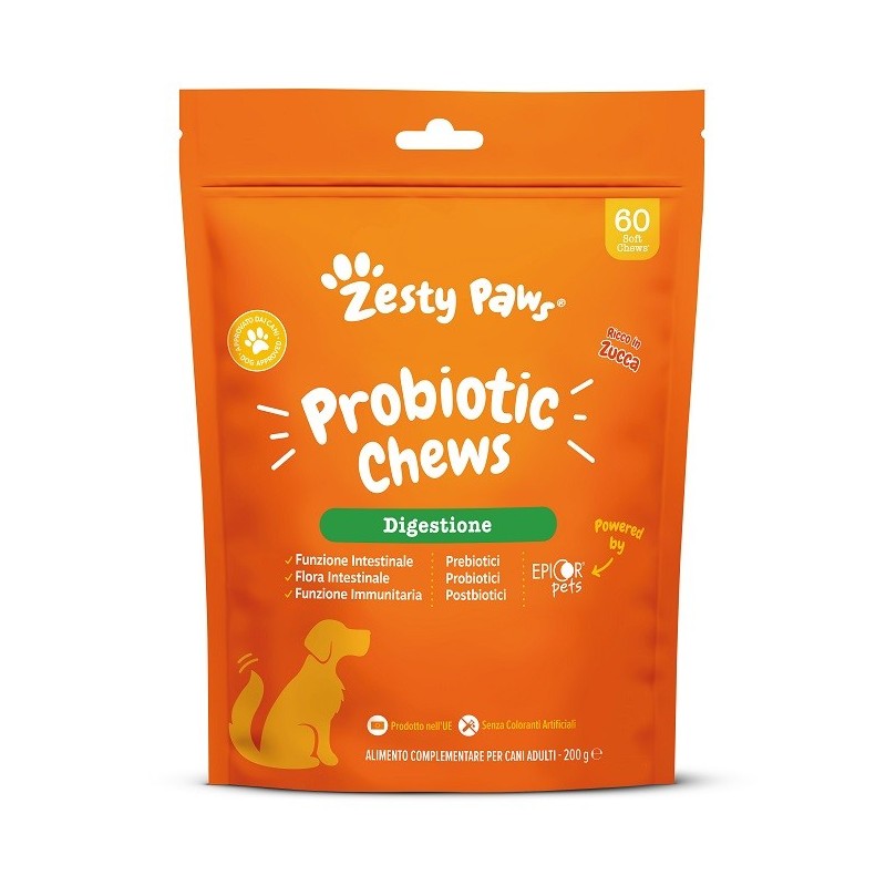 ZESTY PAWS PROBIOTIC 60 CHEWS PUMPKIN