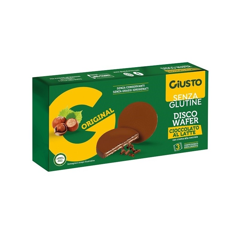 GIUSTO SENZA GLUTINE DISCO WAFER CIOCCOLATO AL LATTE 3 X 24 G