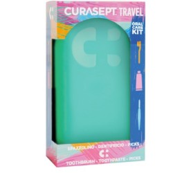 CURASEPT TRAVEL VERDE 1 SPAZZOLINO + 1 DENTIFRICIO 20 ML + 3 PICKS