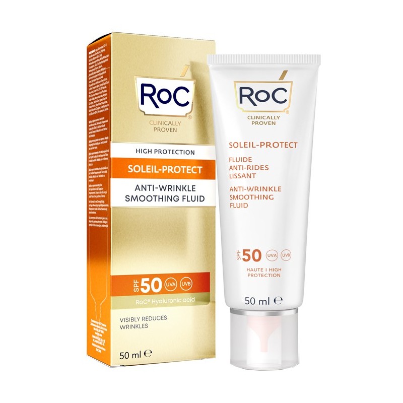 ROC FLUIDO SOLARE VISO SPF 50+ ANTI-RUGHE LEVIGANTE  50 ML