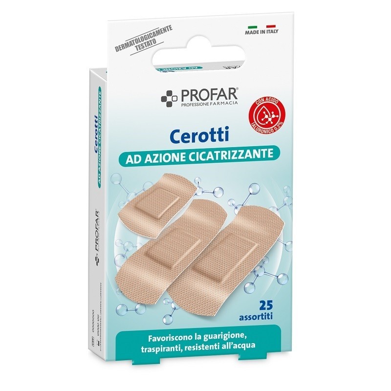 CEROTTO ACIDO IALURONICO AZIONE CICATRIZZANTE PROFAR ASSORTITI 25 PEZZI