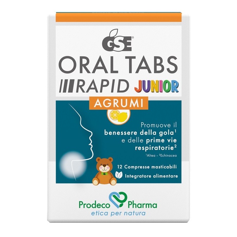 GSE ORAL TABS RAPID JUNIOR 12 COMPRESSE MASTICABILI DA 1,5 G