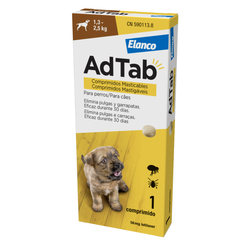 ADTAB*3CPR 56MG CANI 1,3-2,5KG ADTAB*3CPR 56MG CANI 1,3-2,5KG