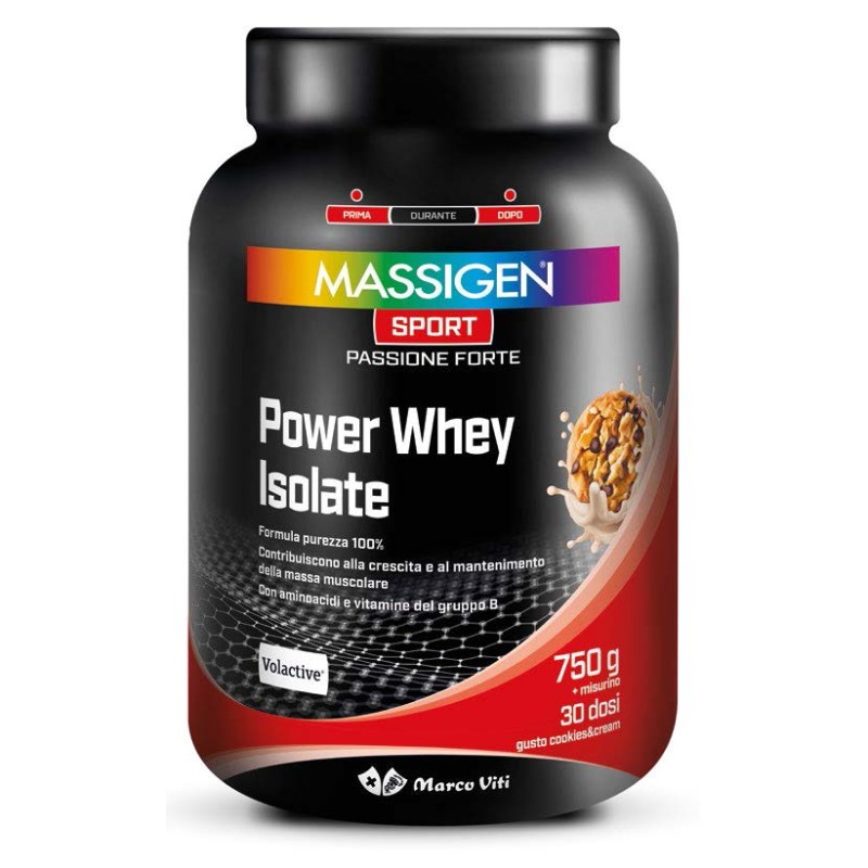MASSIGEN SPORT POWER WHEY ISOLATE COOKIES 750 G