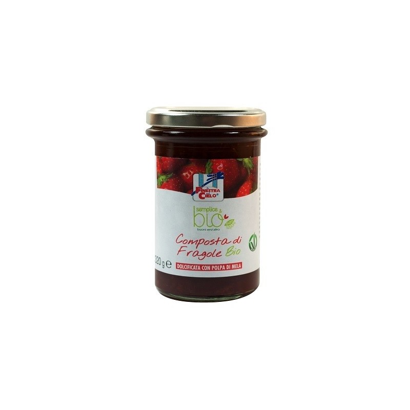 COMPOSTA DI FRAGOLE CON POLPA DI MELA BIO 320 G COMPOSTA DI FRAGOLE CON POLPA DI MELA BIO 320 G