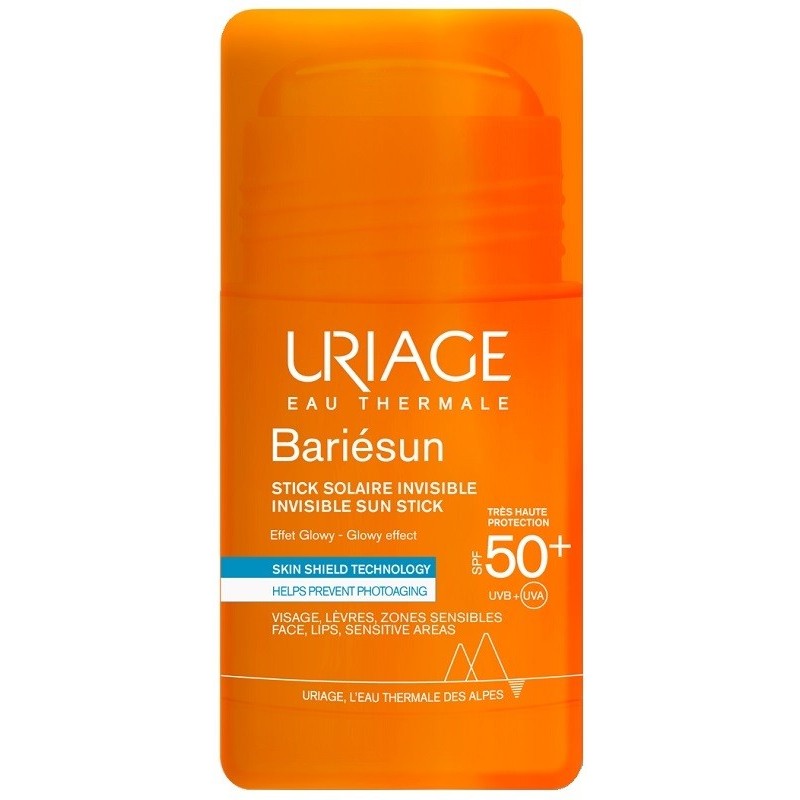 URIAGE EAU THERMALE BARIESUN SPF50+ STICK SOLAIRE INVISIBILE EFFET GLOWY 18 G URIAGE EAU THERMALE BARIESUN SPF50+ STICK SOLAIRE INVISIBILE EFFET GLOWY 18 G