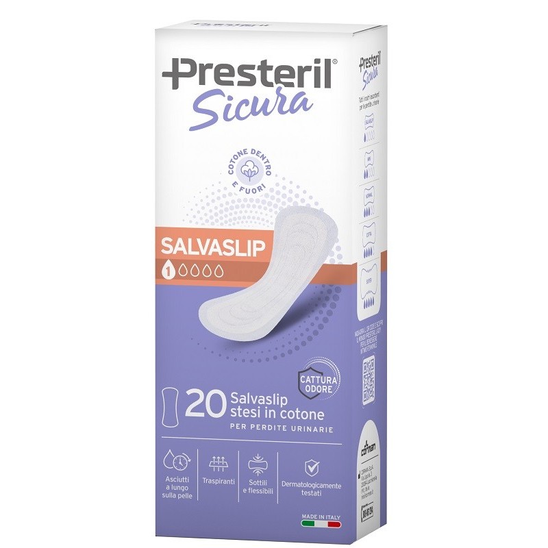 PRESTERIL SICURA SALVASLIP INCONTINENZA 20 PEZZI