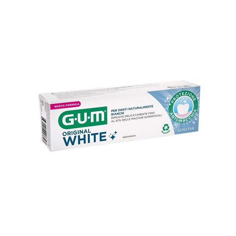 GUM ORIGINAL WHITE DENTIFRICIO SBIANCANTE 75 ML NUOVA FORMULA
