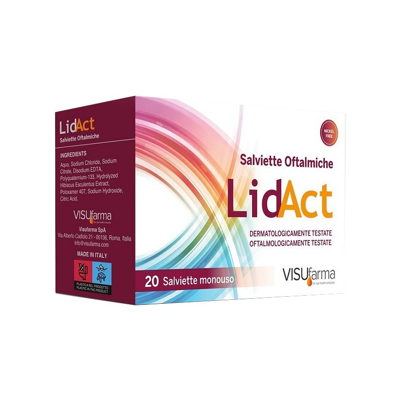 LIDACT SALVIETTE OFTALMICHE PERIOCULARI MONOUSO 20 PEZZI