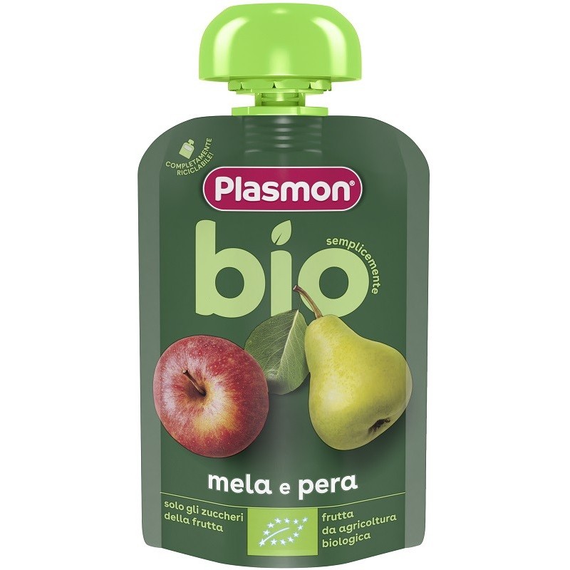 PLASMON MELA PERA BIO POUCHES 100 G PLASMON MELA PERA BIO POUCHES 100 G