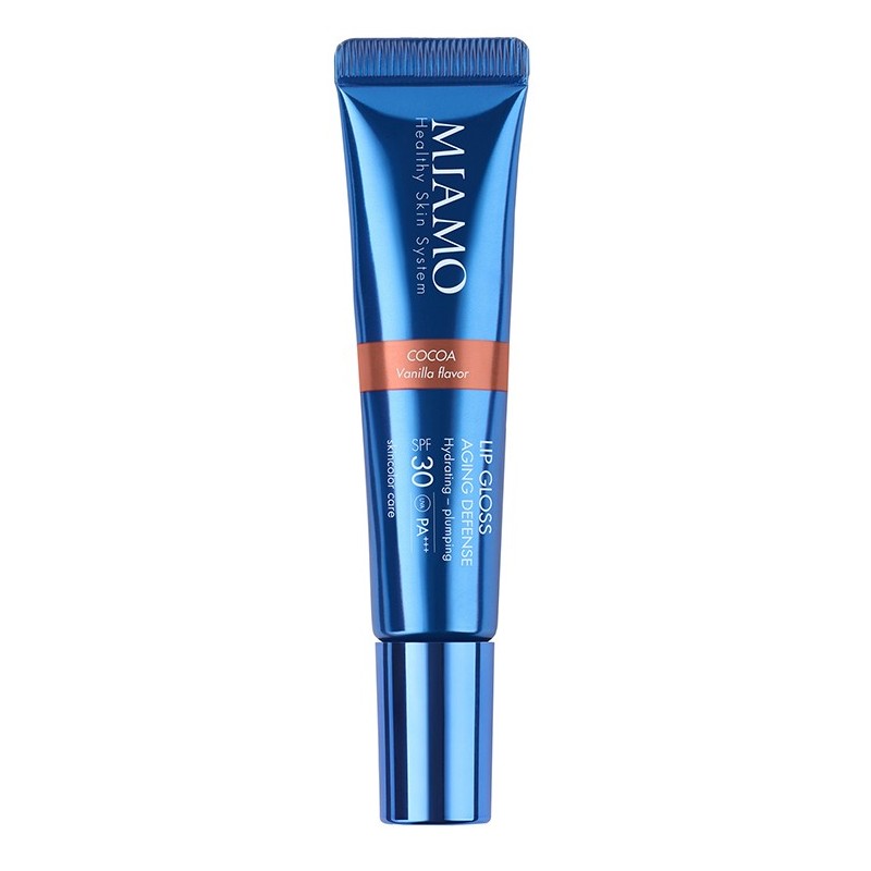 MIAMO SKINCOLOR CARE LIP GLOSS AGING DEFENSE SPF 30+ COCOA VANILLA FLAVOR 15 ML
