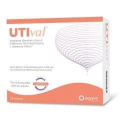 UTIVAL 28 BUSTINE NATURALMENTE PRIVO DI LATTOSIO CON ZUCCHERO D-MANNOSIO ED EDULCORANTE FORMULA BREVETTATA N. 102021000021134